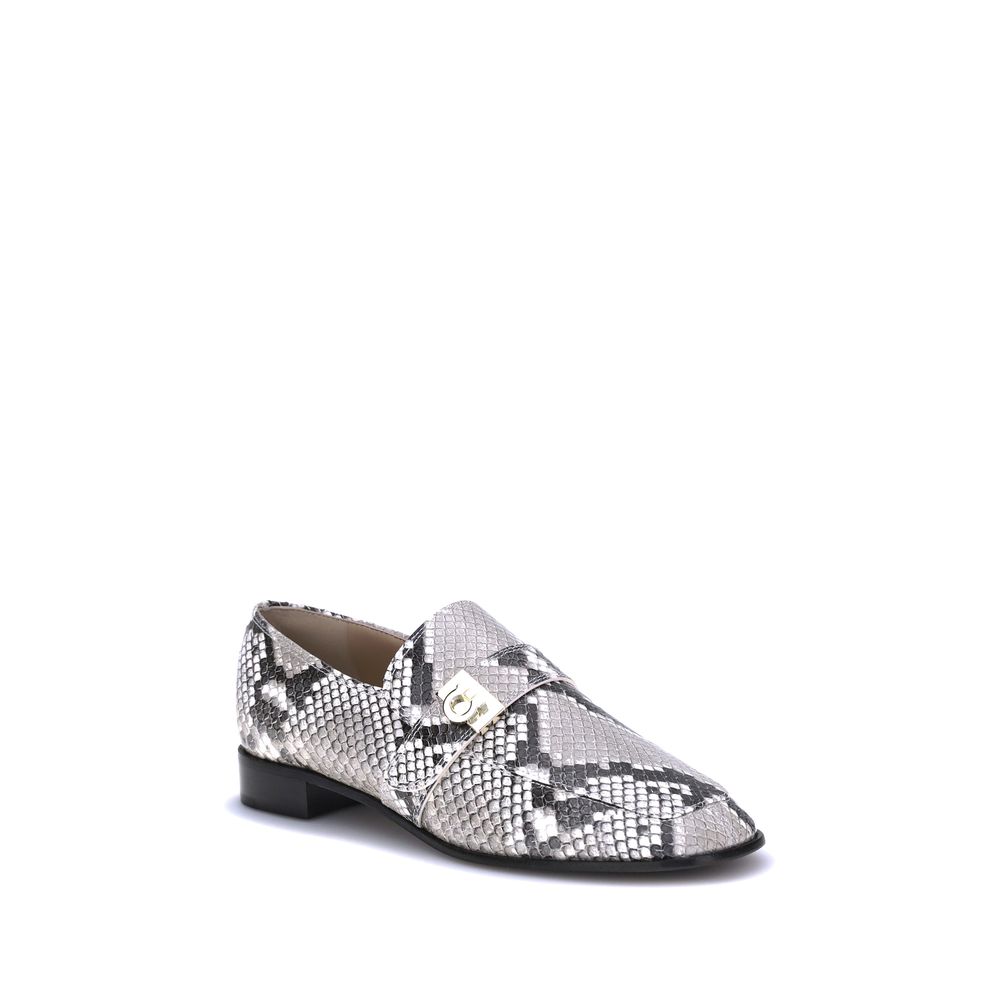 Ferragamo Multicolor Goatskin Slip-On Loafers