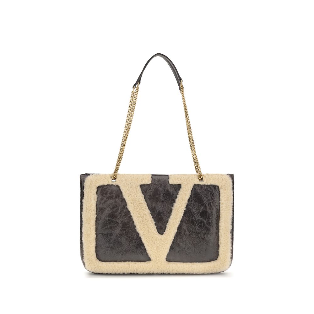 Valentino Garavani Black Leather Shoulder Bag