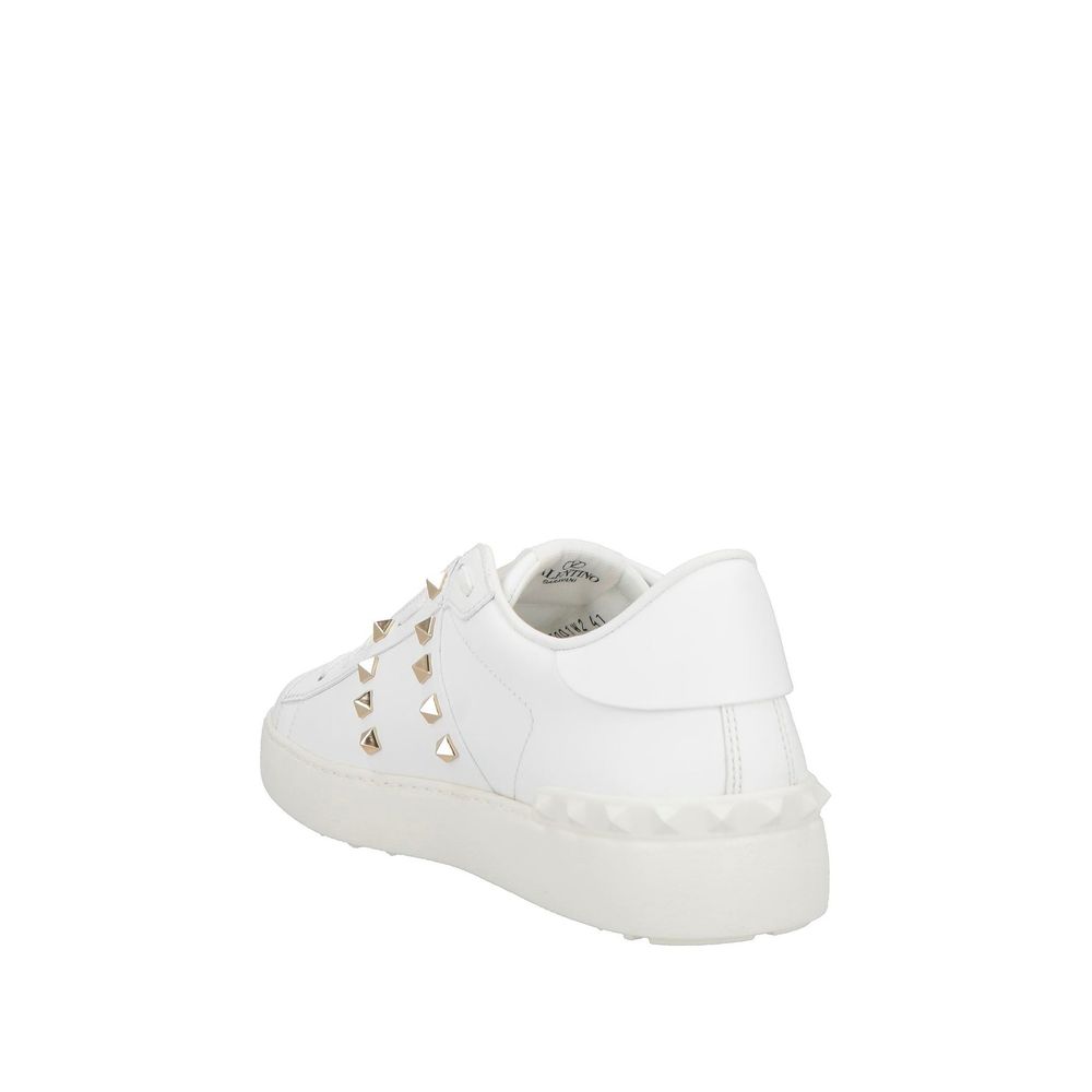 Valentino Garavani White Calfskin Low Top Sneakers