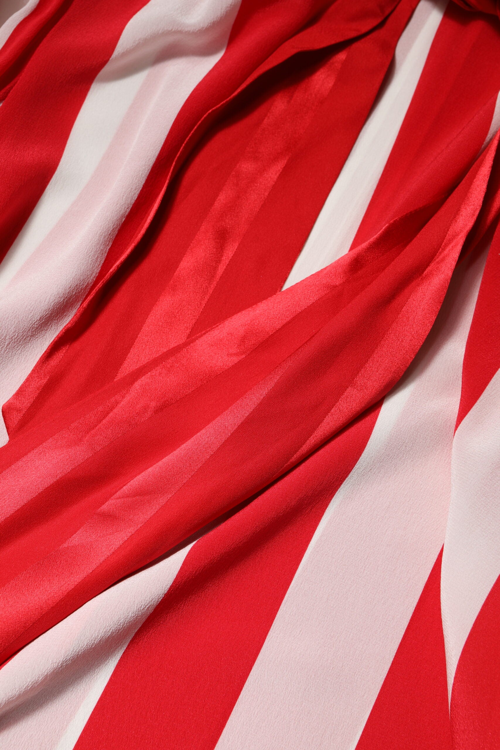 Dolce & Gabbana Red White Stripes Ascot Collar Blouse Top