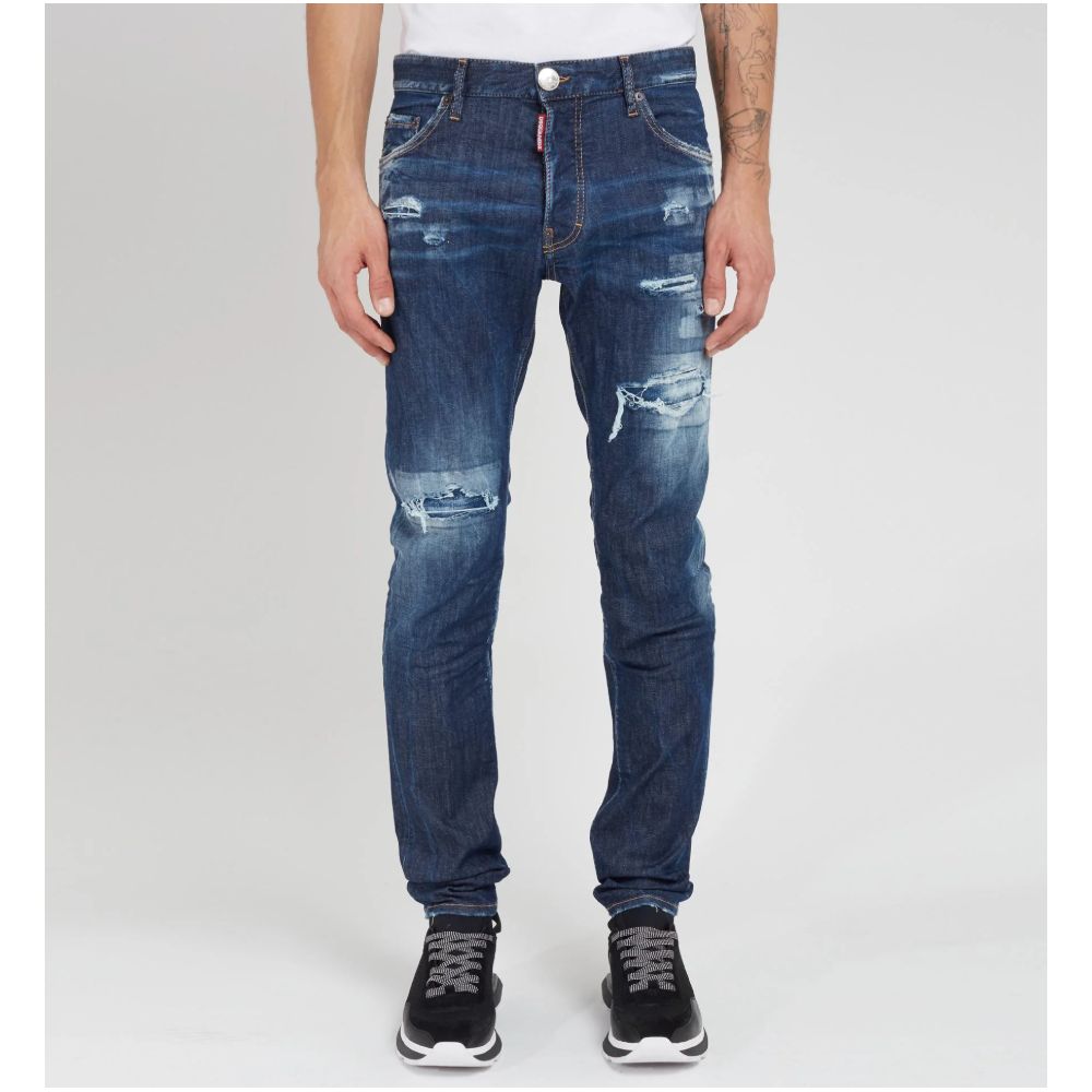 Dsquared² Blue Cotton Men Jeans