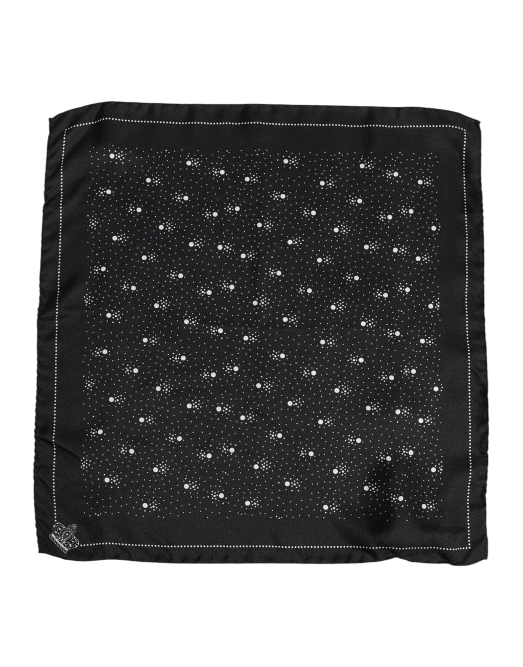 Dolce & Gabbana Black White Printed Square Men Foulard Scarf