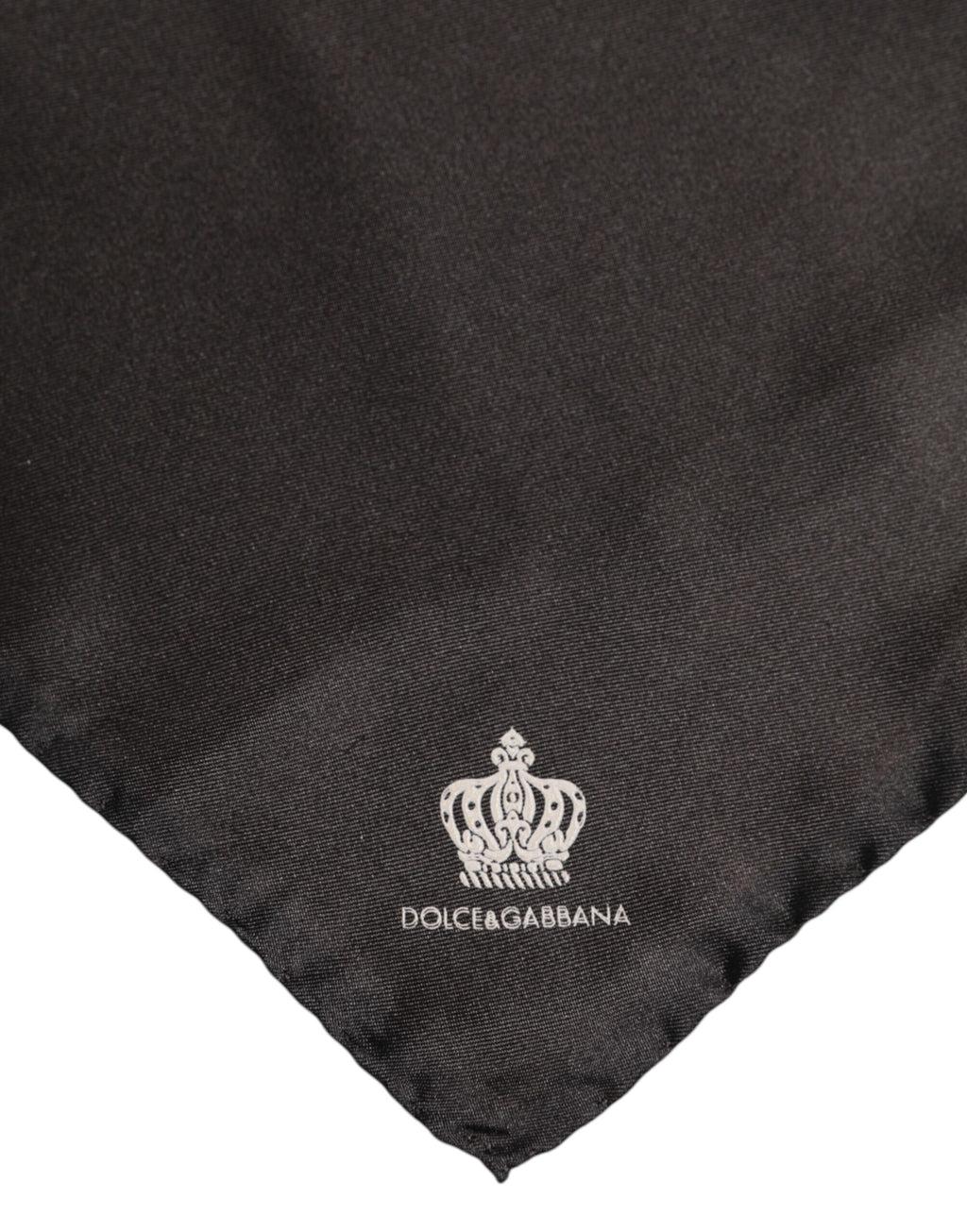 Dolce & Gabbana Brown DG Crown Silk Square Men Foulard Scarf