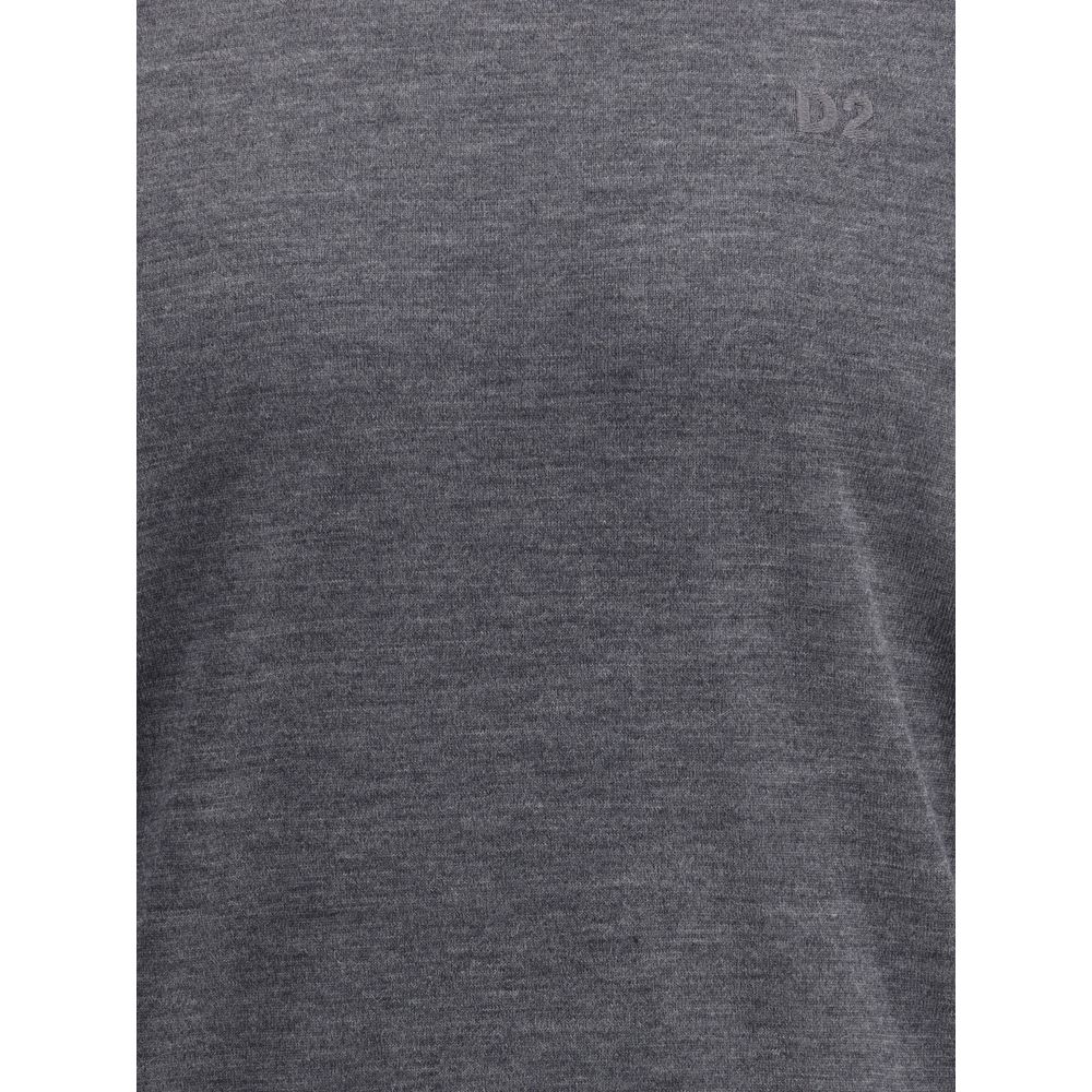 Dsquared² Gray Fleece Wool Sweatshirt