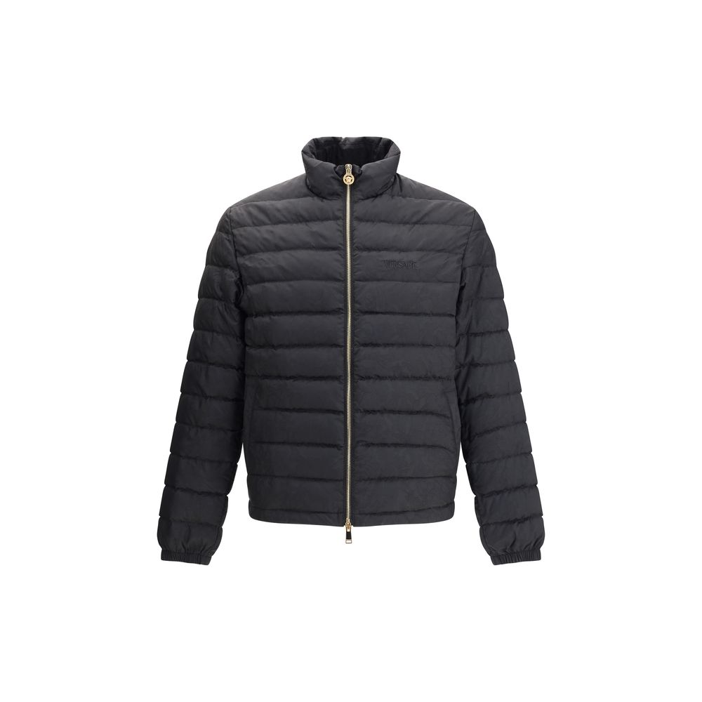 Versace Black Polyester Shell Jacket