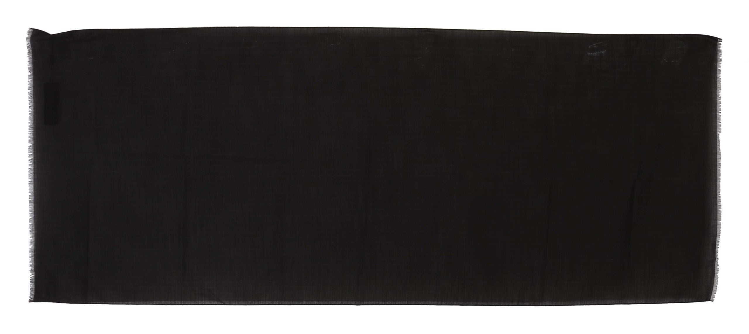 Dolce & Gabbana Dark Gray Virgin Wool Striped Pattern Wrap Scarf