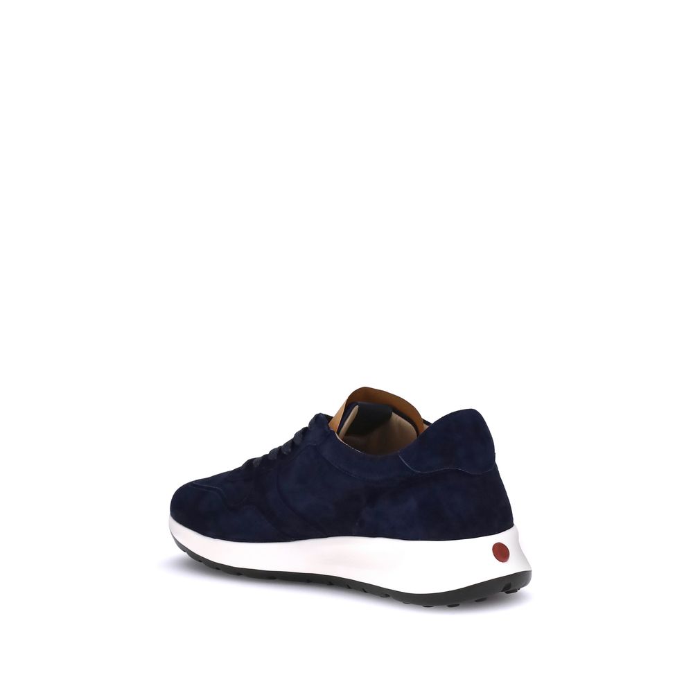 Tod's Black Calf Leather Bos Taurus Low Top Sneakers