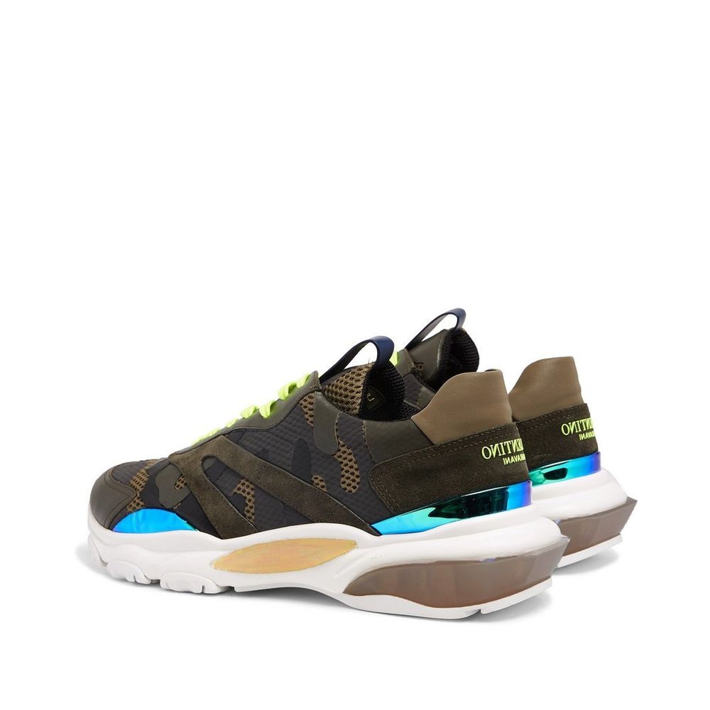 Valentino Garavani Green Fabric Athletic Sneakers