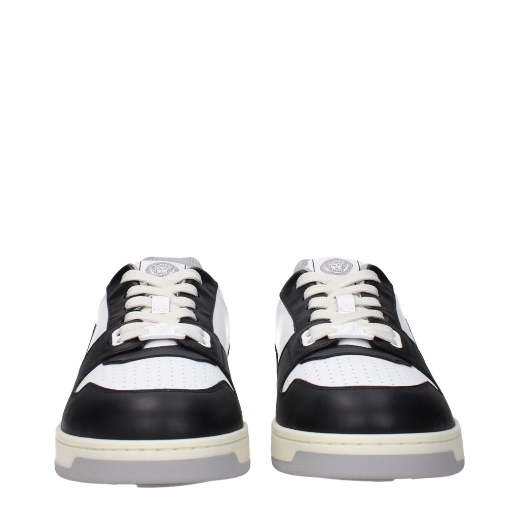 Versace White Leather Low Top Sneakers
