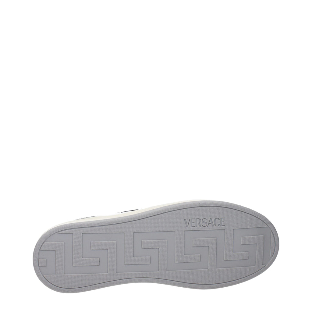 Versace White Leather Low Top Sneakers