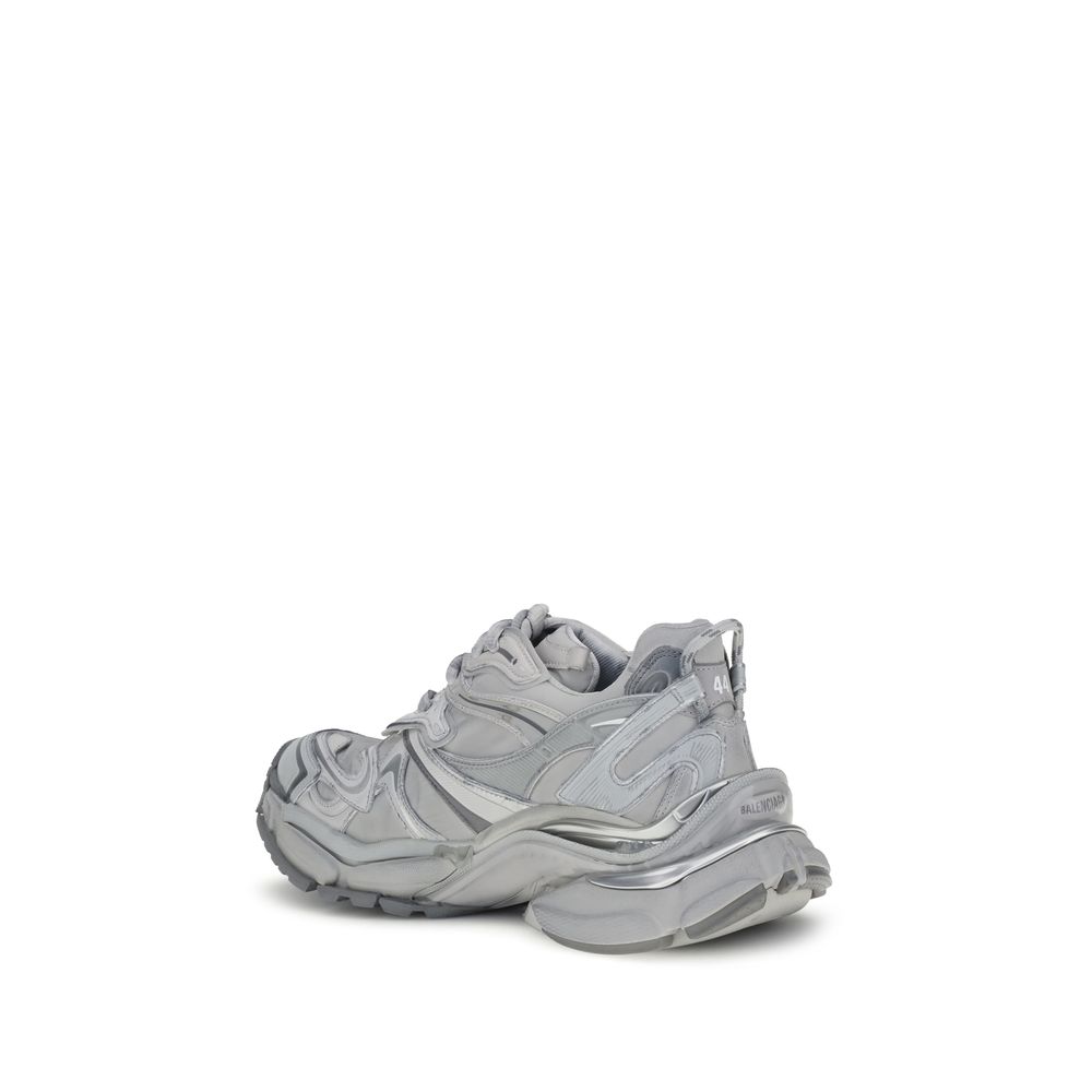 Balenciaga Gray Polyester Platform Sneakers
