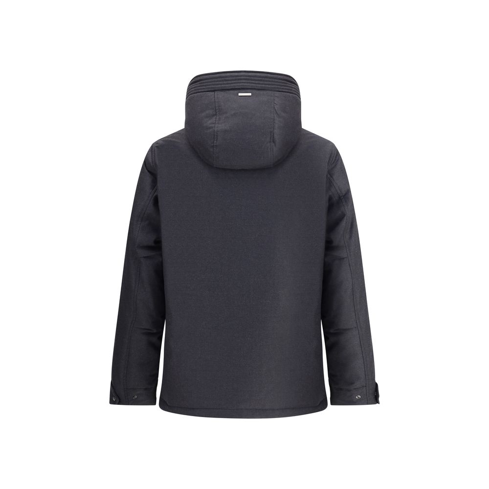 Woolrich Black Fleece Wool Parka