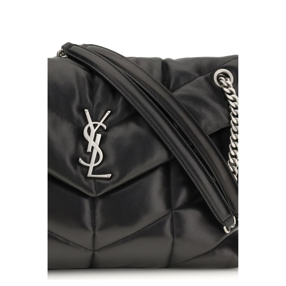 Saint Laurent Black Lamb Ovis Aries Aries Shoulder Bag