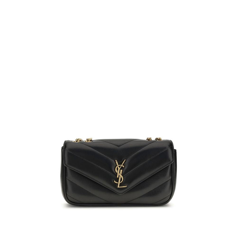 Saint Laurent Black Lamb Ovis Aries Aries Shoulder Bag
