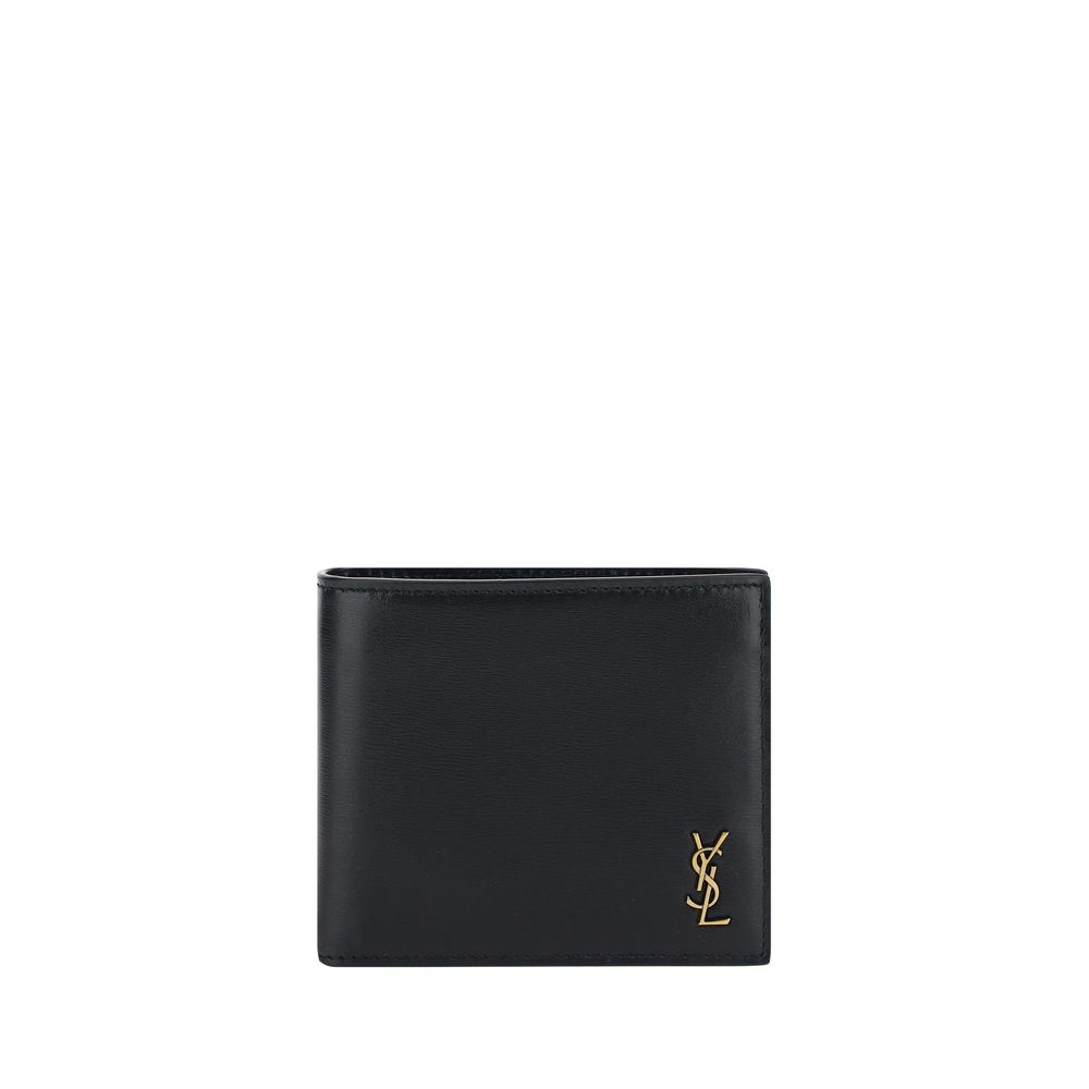 Saint Laurent Black Calf Leather Bos Taurus Wallet