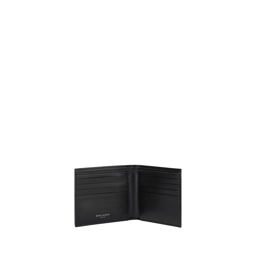 Saint Laurent Black Calf Leather Bos Taurus Wallet
