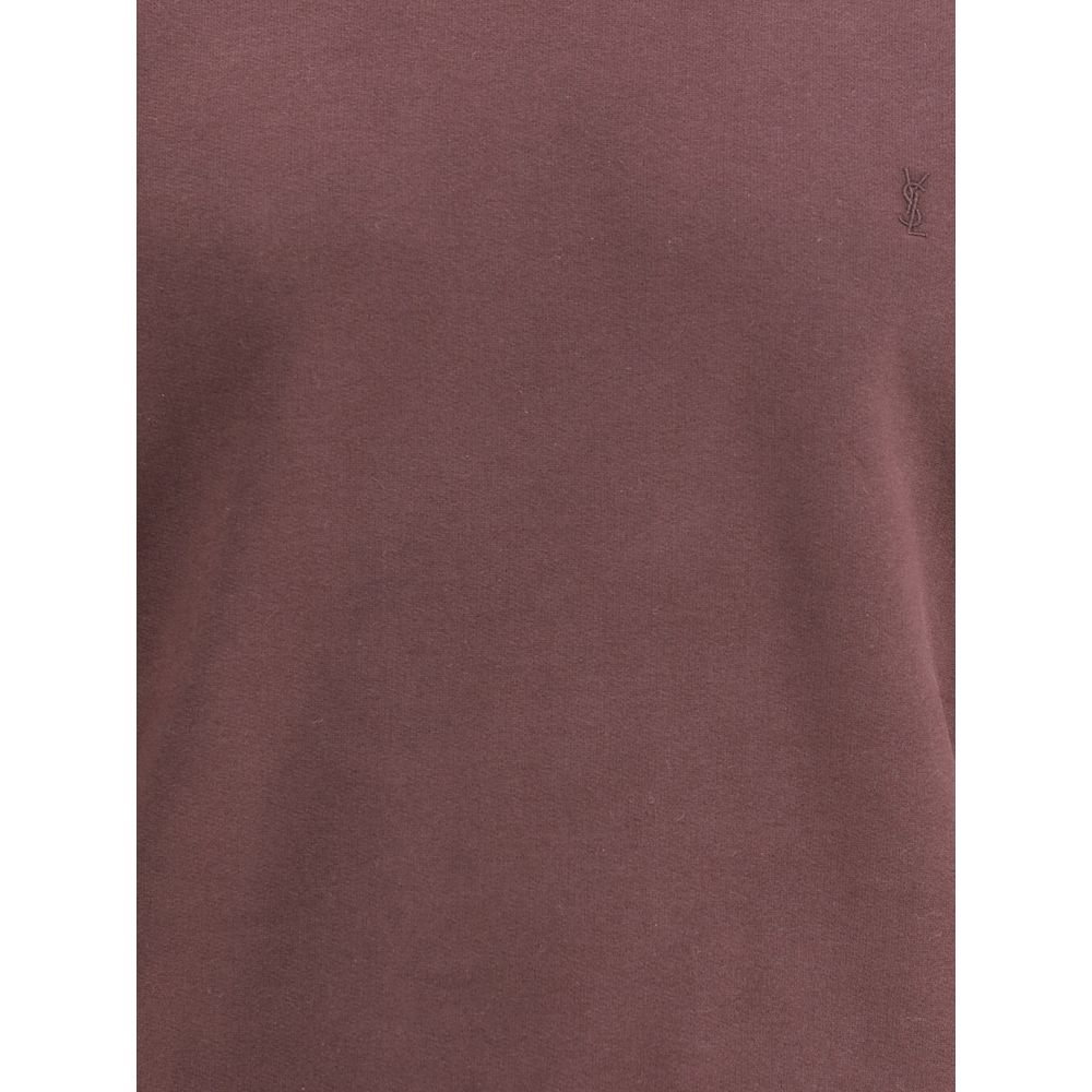 Saint Laurent Bordeaux Cotton Sweatshirt