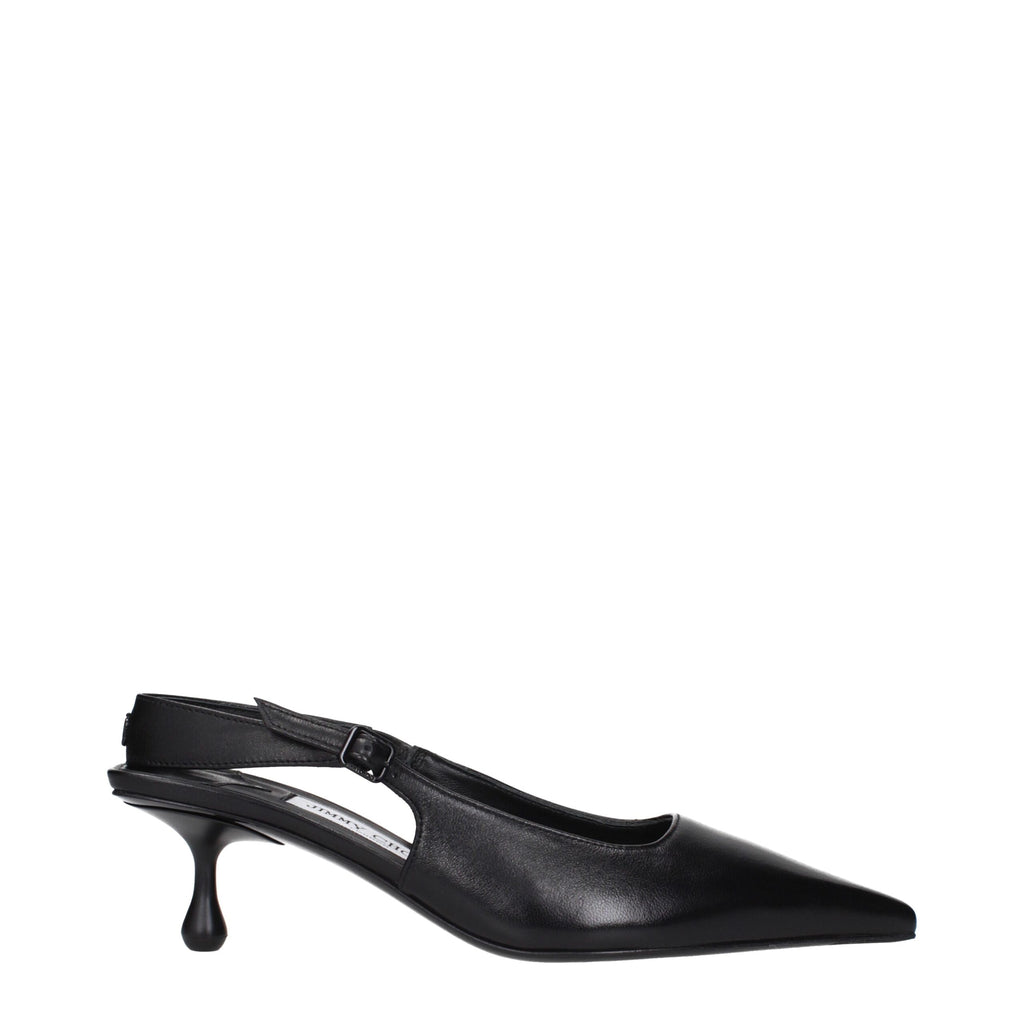 Jimmy Choo Black Leather Sandals