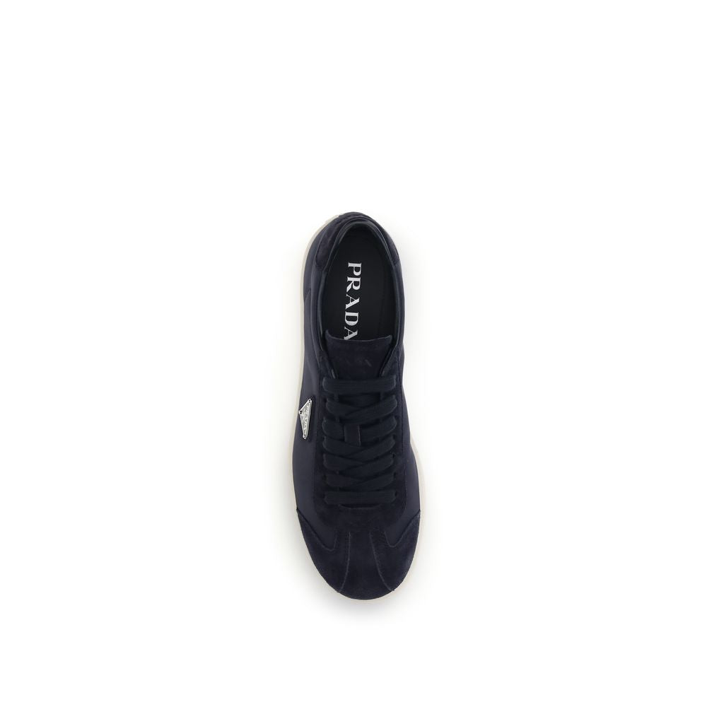 Prada Blue Leather Sneakers