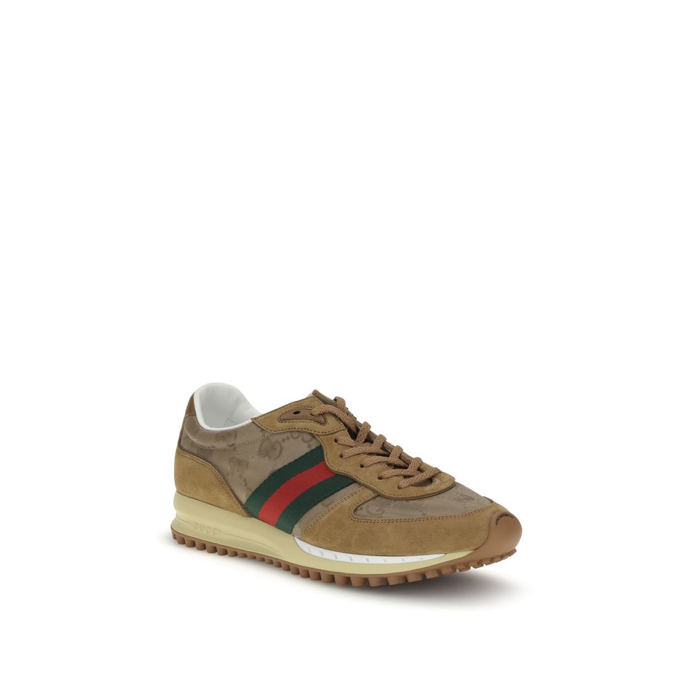 Gucci Beige Polyamide Athletic Sneakers