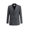 Ami Paris Gray Fleece Wool Blazer