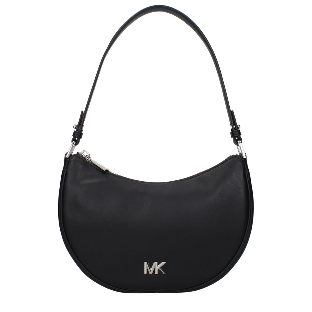 Michael Kors Black Leather Shoulder Bags