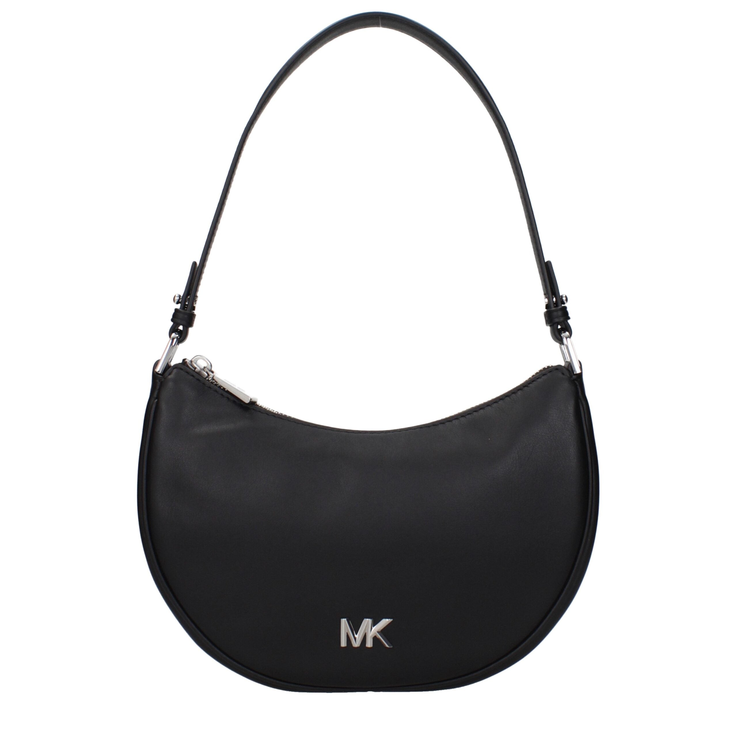 Michael Kors Black Leather Shoulder Bags