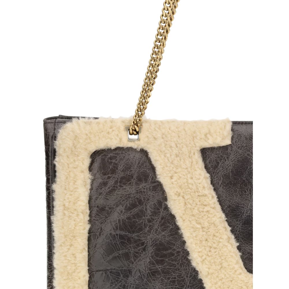 Valentino Garavani Black Leather Shoulder Bag