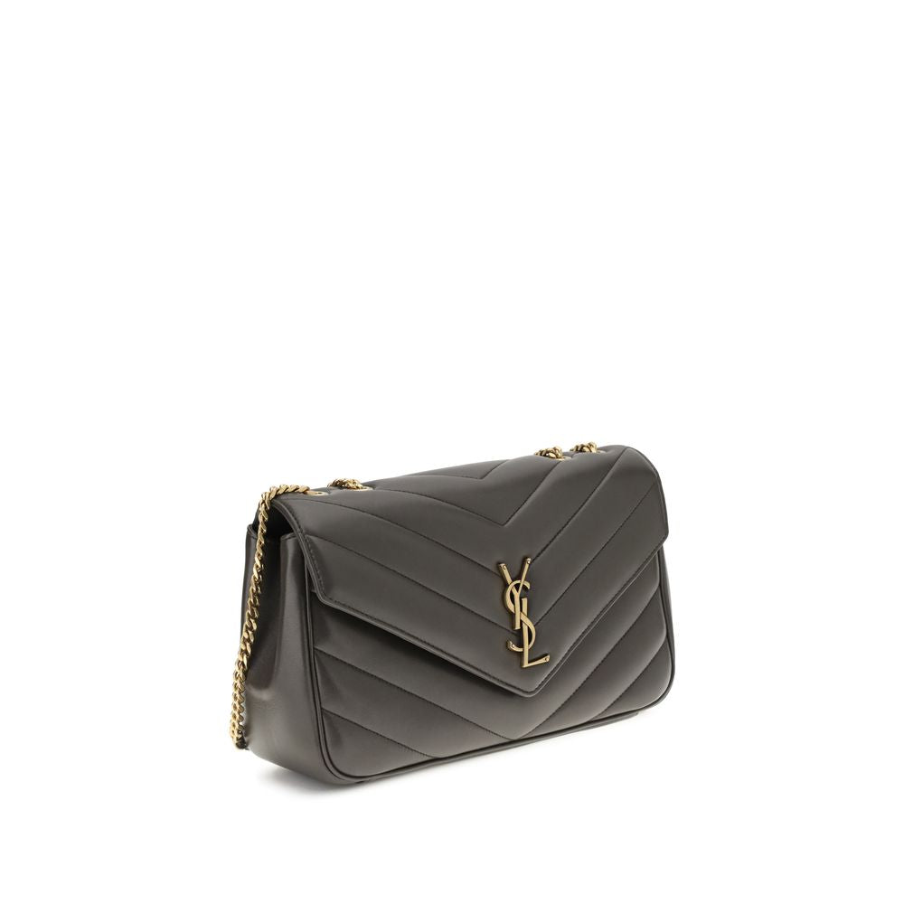 Saint Laurent Gray Lamb Ovis Aries Aries Shoulder Bag