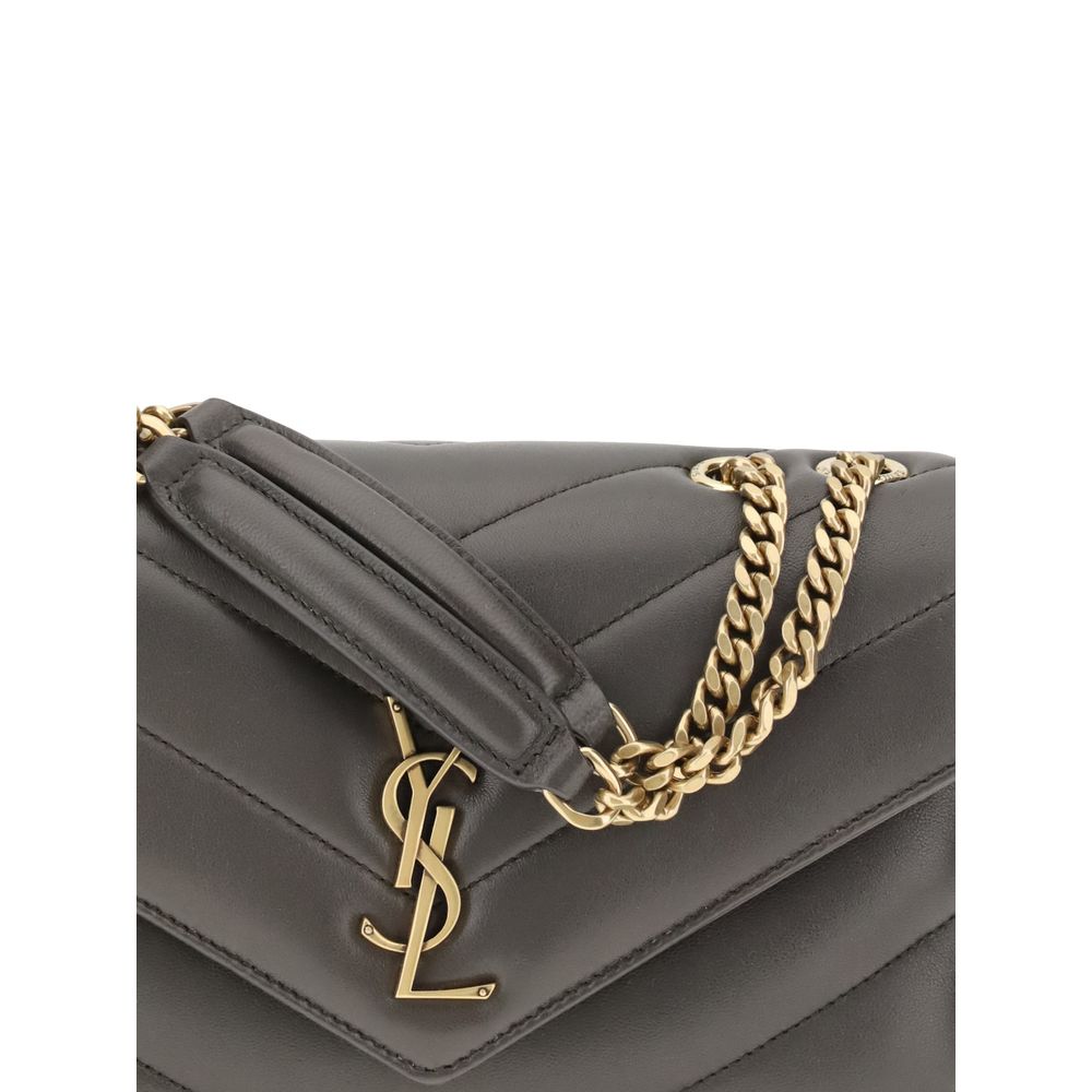 Saint Laurent Gray Lamb Ovis Aries Aries Shoulder Bag
