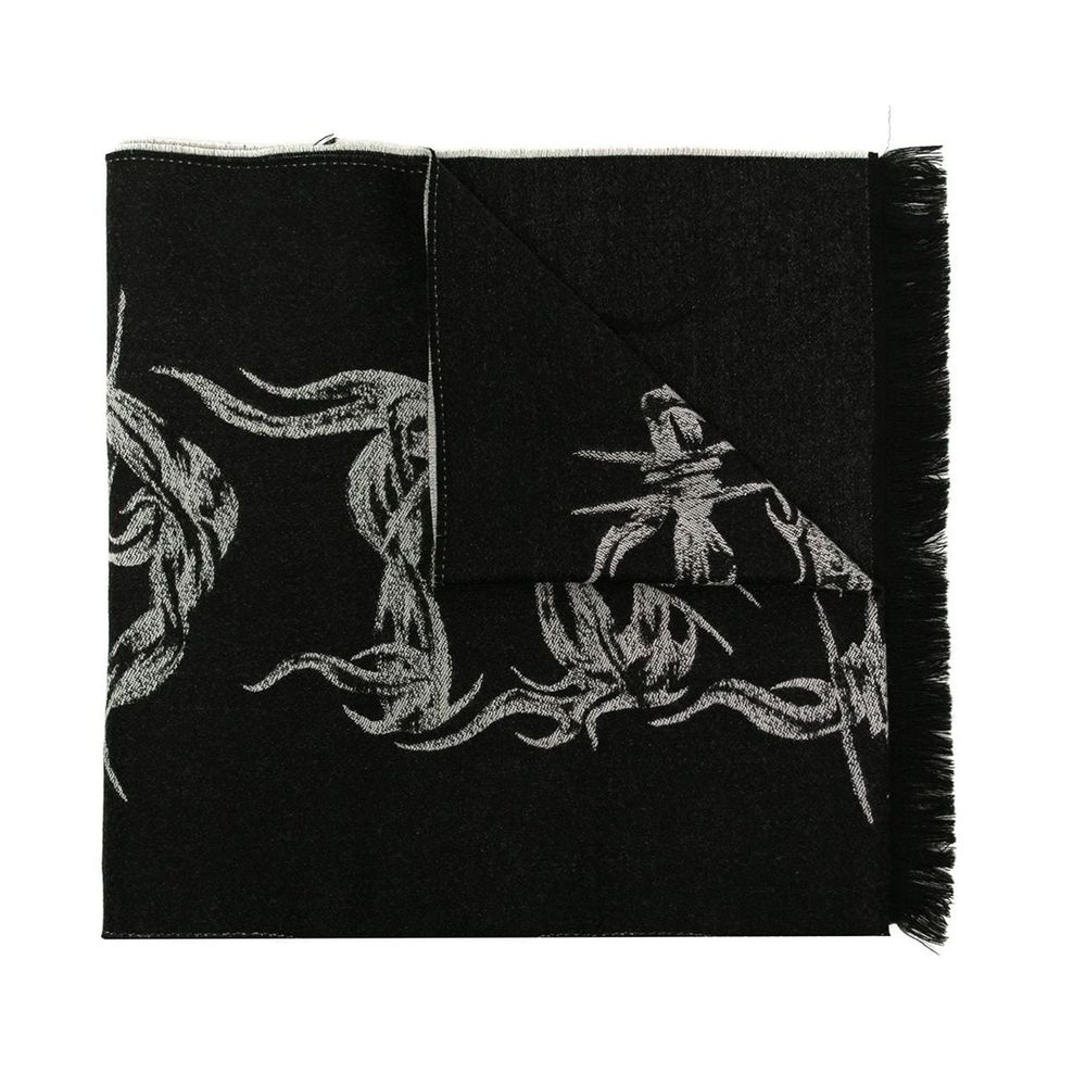 Givenchy Black Virgin Wool Scarf