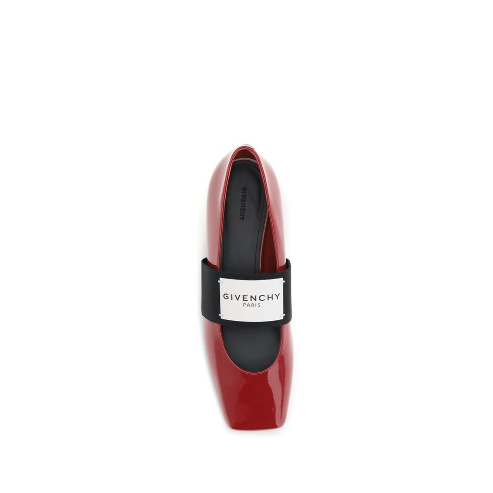 Givenchy Red Leather Ballet Flats