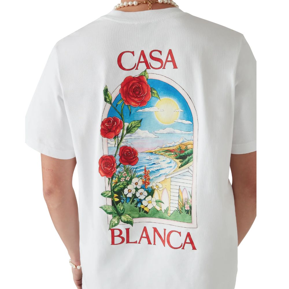 Casablanca White Cotton T-Shirt