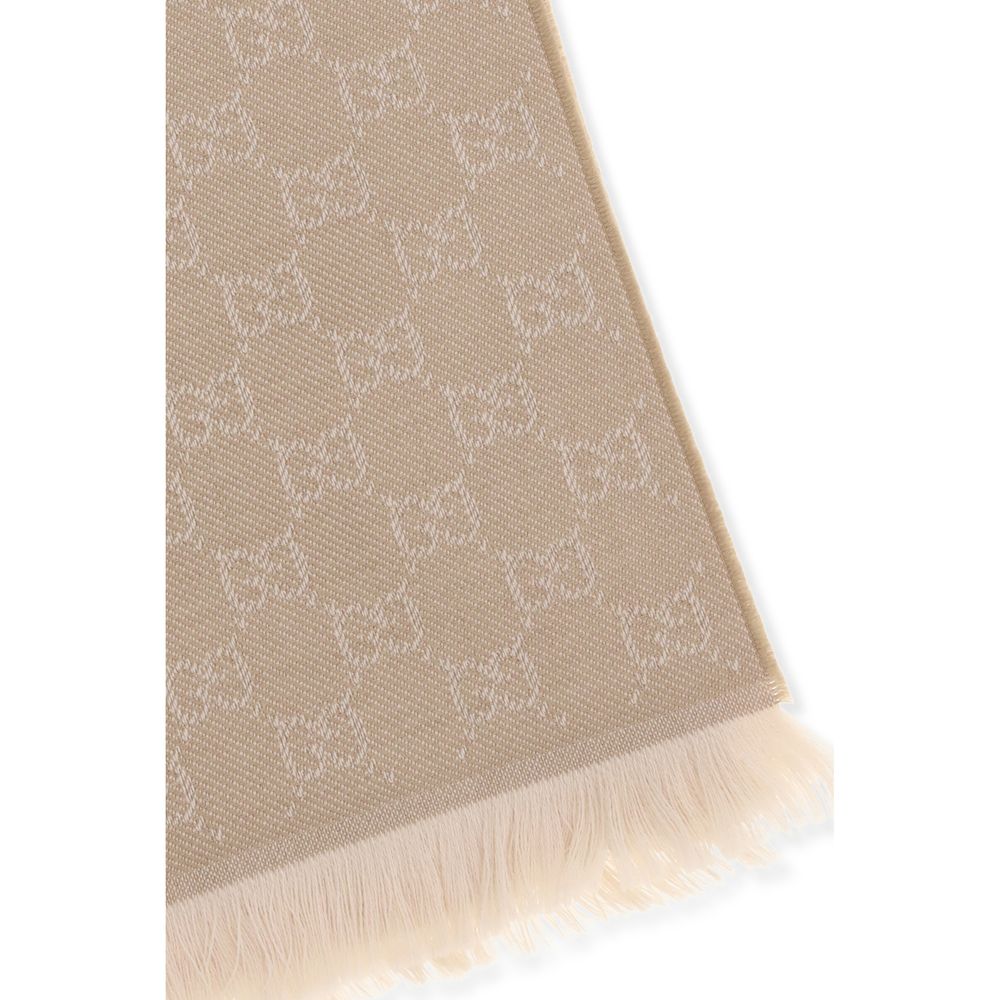 Gucci Beige Wool Scarf
