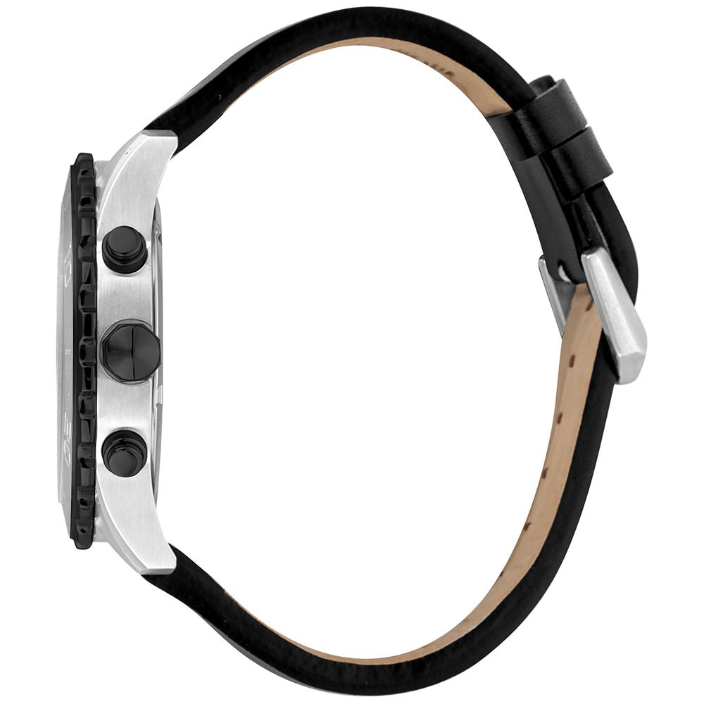 Just Cavalli Black Leather Dress Watch