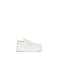 Prada White Calf Leather Bos Taurus Platform Sneakers
